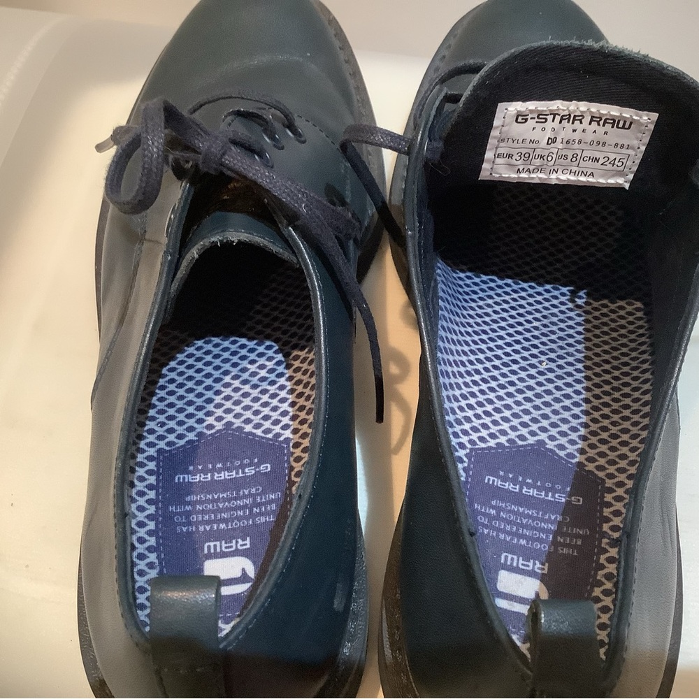 G-Star Dark Leather Women's Flats - Picture 2 of 3